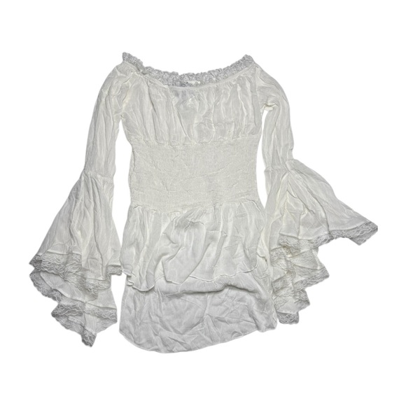 Jerry Beck Tops - Vintage Jerry Beck Pirate Lady White Lace Costume Medium